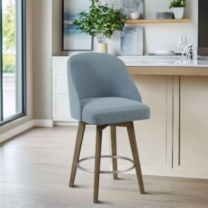 Pearce Swivel Upholstered Counter Stool with Solid Wood Legs & Metal Footrest from Madison Park in  Blue. Pearce Swivel Upholstered Counter Stool with Solid Wood Legs & Metal Footrest from Madison Park in  Blue. Pearce Swivel Upholstered Counter Stool with Solid Wood Legs & Metal Footrest from Madison Park in  Blue. Pearce Swivel Upholstered Counter Stool with Solid Wood Legs & Metal Footrest from Madison Park in  Blue. Pearce Swivel Upholstered Counter Stool with Solid Wood Legs & Metal Footrest from Madison Park in  Blue.