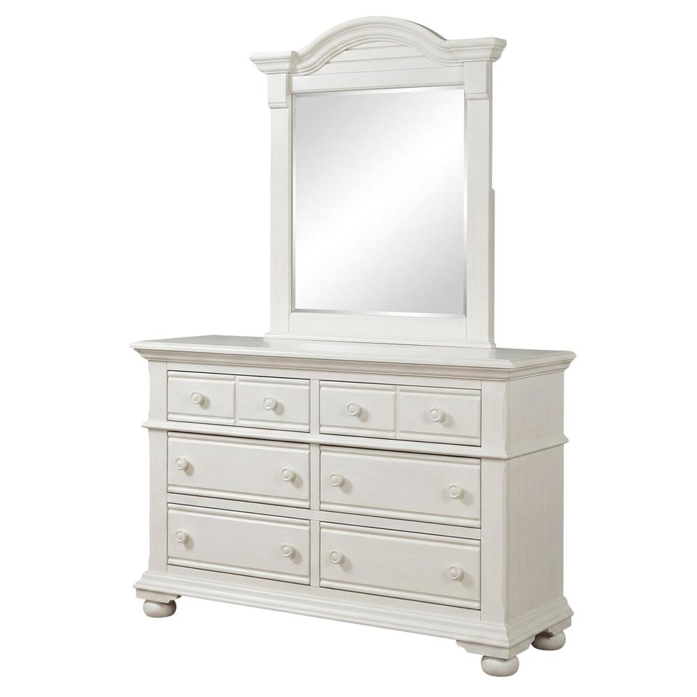 Cottage Traditions Double Dresser with Mirror – White Cottage