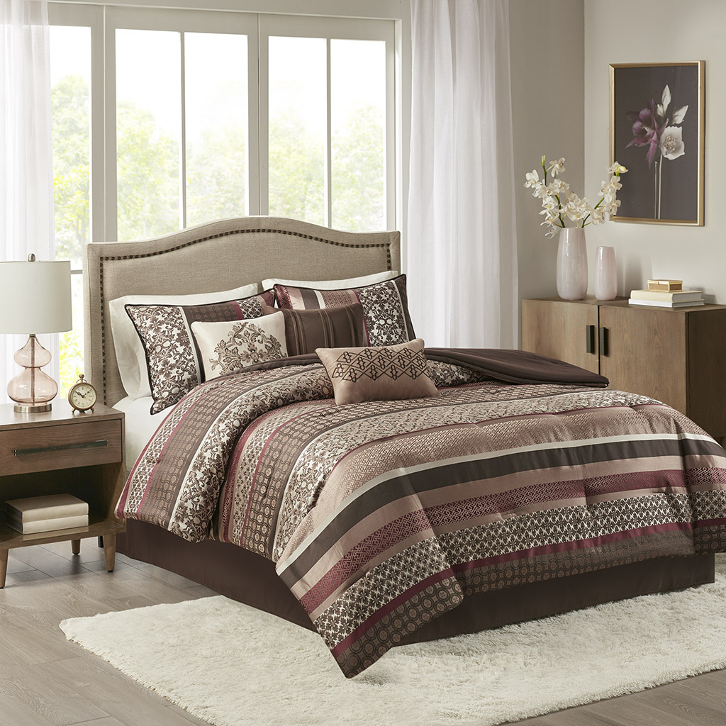 Princeton 7 Piece Jacquard Comforter Set