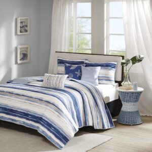 Marina 6 Piece Printed Quilt Set with Throw Pillows from Madison Park in  Blue. Marina 6 Piece Printed Quilt Set with Throw Pillows from Madison Park in  Blue. Marina 6 Piece Printed Quilt Set with Throw Pillows from Madison Park in  Blue. Marina 6 Piece Printed Quilt Set with Throw Pillows from Madison Park in  Blue. Marina 6 Piece Printed Quilt Set with Throw Pillows from Madison Park in  Blue.