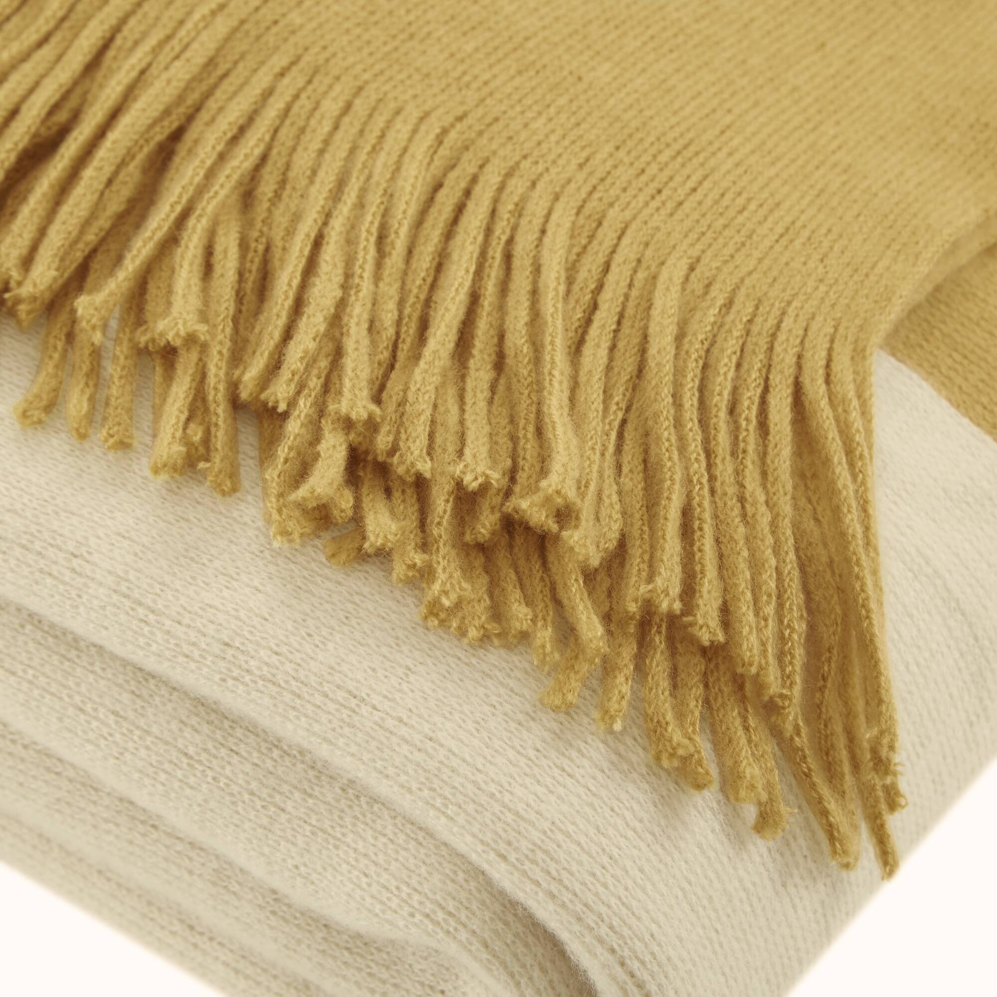 Stockholm Color Block Faux Cashmere Throw