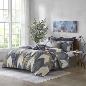 Alpine 3 Piece Printed Cotton Quilt Set from INK+IVY in  Navy. Alpine 3 Piece Printed Cotton Quilt Set from INK+IVY in  Navy. Alpine 3 Piece Printed Cotton Quilt Set from INK+IVY in  Navy. Alpine 3 Piece Printed Cotton Quilt Set from INK+IVY in  Navy. Alpine 3 Piece Printed Cotton Quilt Set from INK+IVY in  Navy.