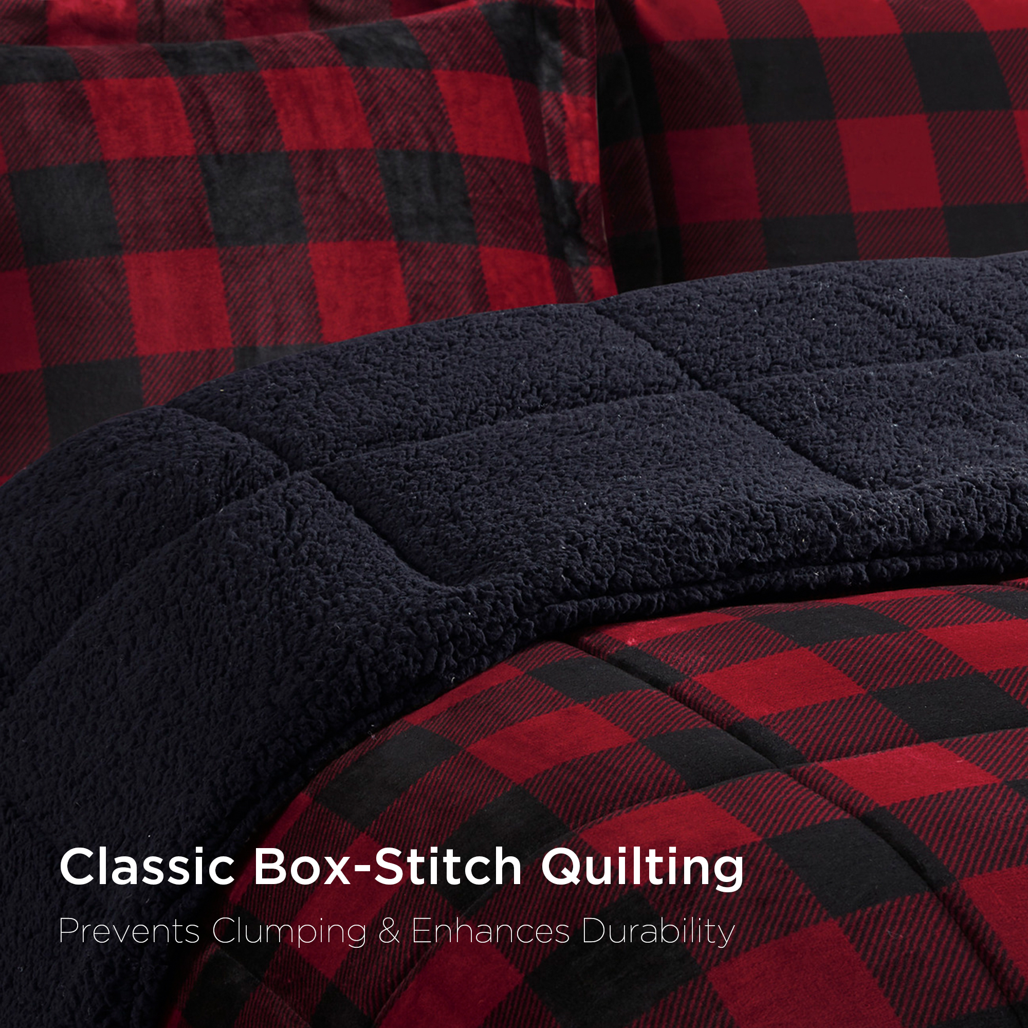 Alton Plush to Sherpa Down Alternative Comforter Set