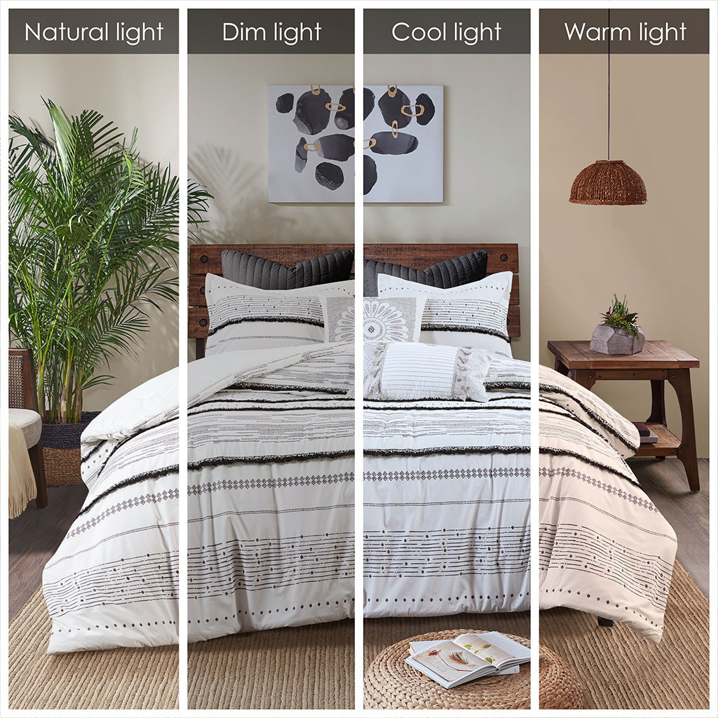 Nea Cotton Printed Comforter Set with Trims