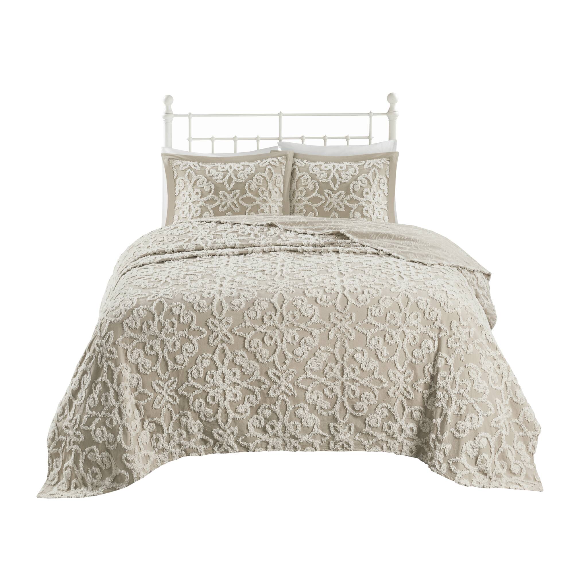 Sabrina 3 Piece Tufted Cotton Chenille Bedspread Set