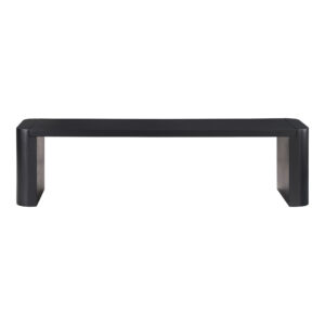 Post Small Dining Bench Black from Moe