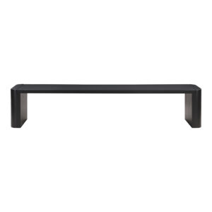 Post Large Dining Bench Black from Moe