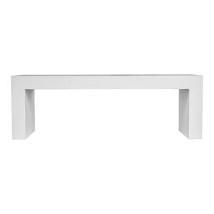 Lazarus Outdoor Bench White from Moe