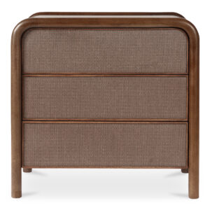 Rye 3 Drawer Nightstand Warm Brown from Moe