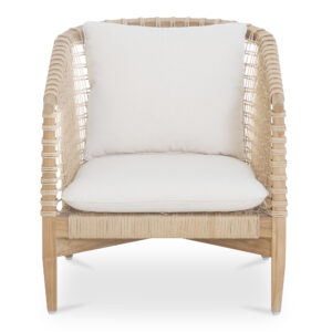 Kuna Outdoor Lounge Chair White from Moe