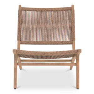 Palma Outdoor Lounge Chair Warm Brown from Moe