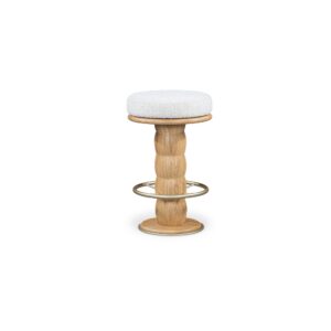 Nio Swivel Counter Stool White Mist from Moe