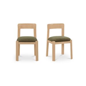 Oli Dining Chair Dark Green-Set of Two from Moe