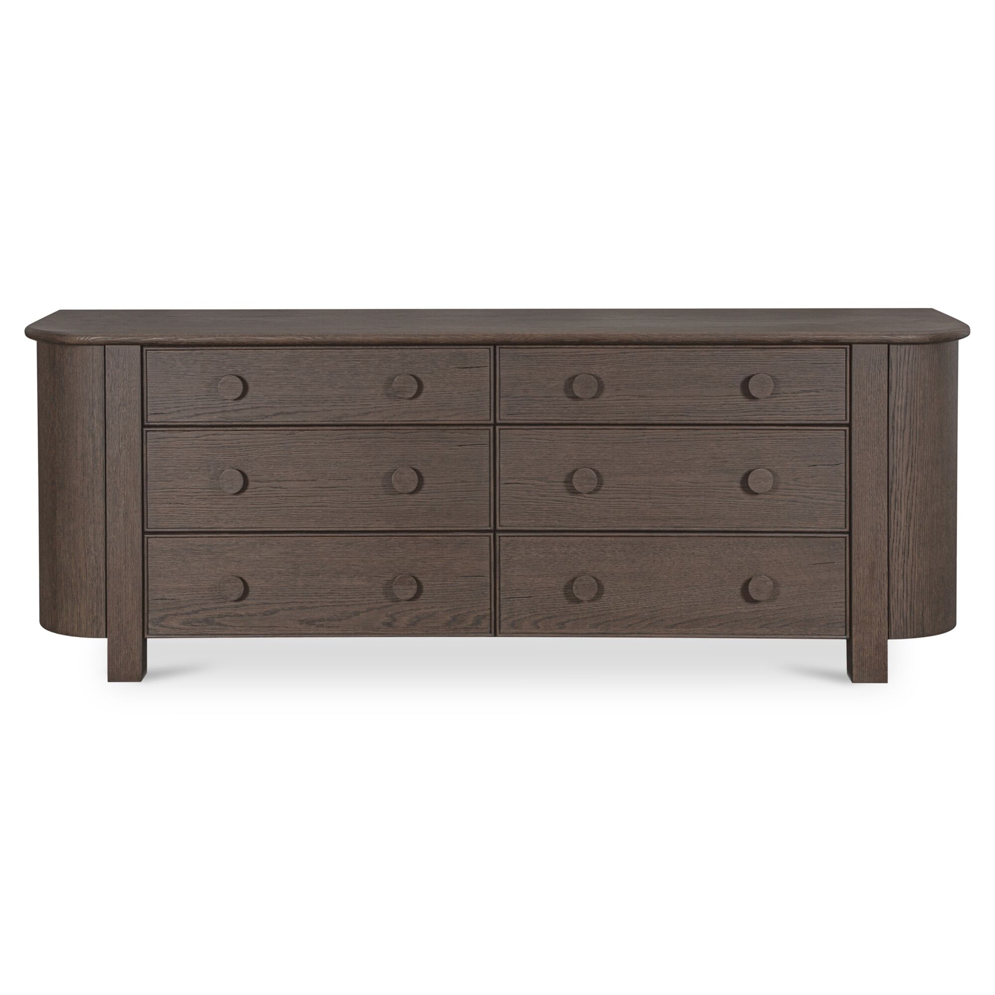 Loren 6 Drawer Dresser Dark Brown