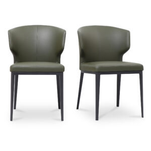 Delaney Dining Chair Dark Green-Set of Two from Moe