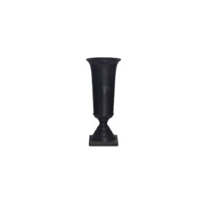 Cassia Cast Aluminum Vase Black from Moe