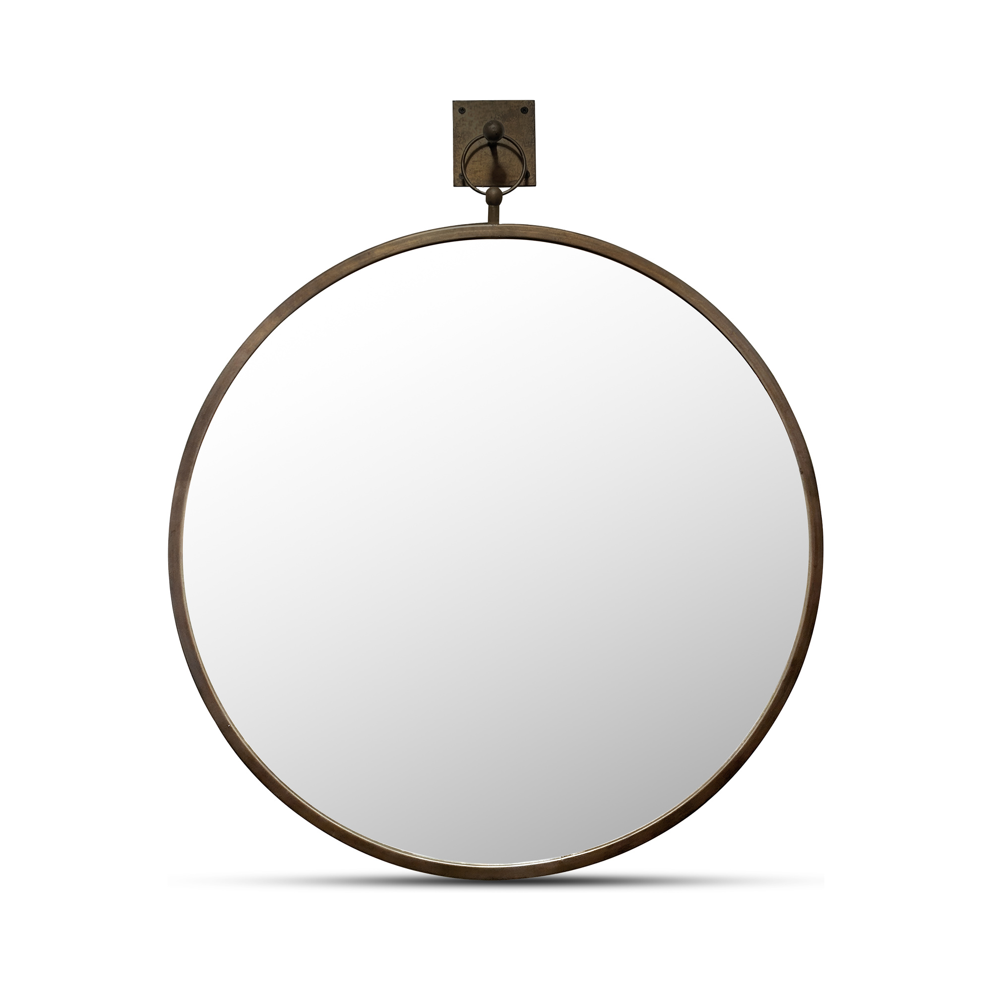 Cameo Mirror Aged Brass