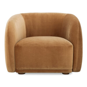 Faye Accent Chair Tan Faux Mohair from Moe