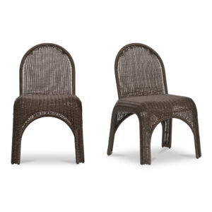 Kendall Outdoor Dining Chair Brown-Set of Two from Moe