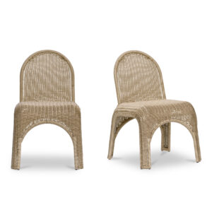 Kendall Outdoor Dining Chair Natural-Set of Two from Moe