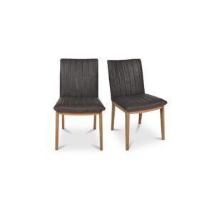 Demi Dining Chair Brown Leather-Set of Two from Moe