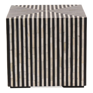 Terning Side Table Black and White from Moe