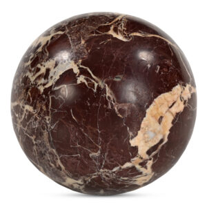 Odessa Sphere Tabletop Accent Red Levanto Marble from Moe
