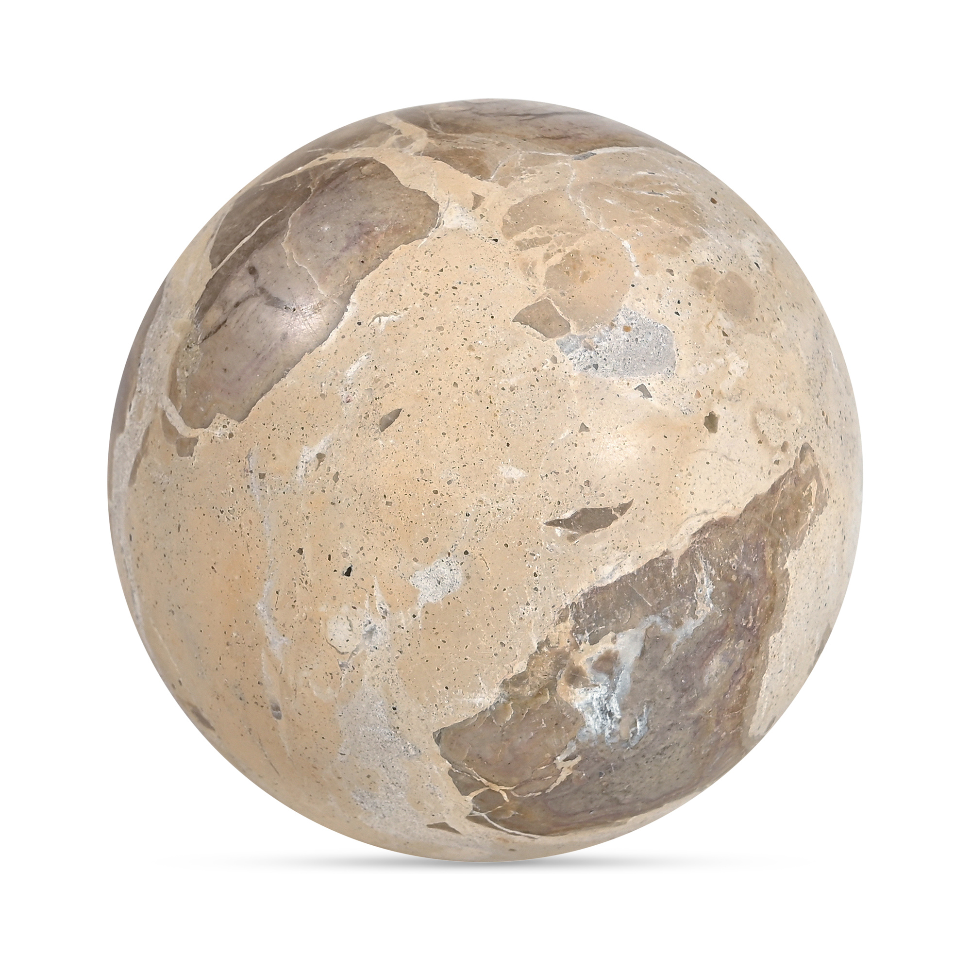 Odessa Sphere Tabletop Accent Tendu Beige Marble