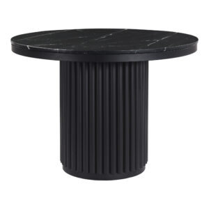 Tower Dining Table Black Marble from Moe