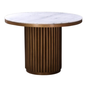 Tower Dining Table White Marble from Moe
