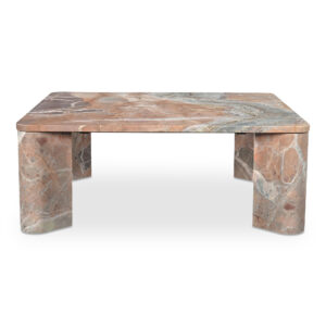 Segment Coffee Table Orange Levante Marble from Moe