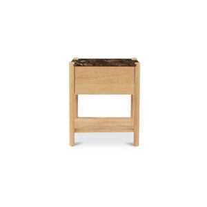 Elio Nightstand Dark Emperador Marble from Moe