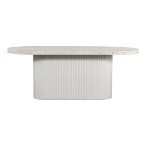 Lyon Outdoor Dining Table White Terrazzo from Moe