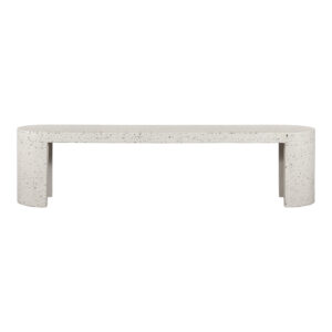 Lyon Outdoor Bench White Terrazzo from Moe