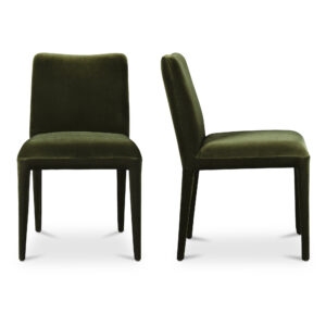 Calla Dining Chair Green Velvet - Set Of Two from Moe