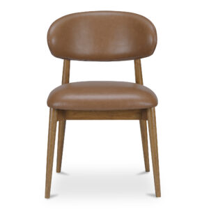 Ellie Dining Chair Brown Leather from Moe