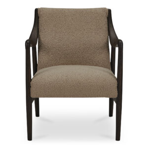 Yates Accent Chair Beige Faux Shearling from Moe