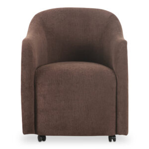 Drava Rolling Dining Chair Dark Brown from Moe