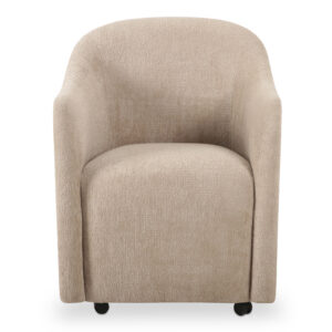 Drava Rolling Dining Chair Beige from Moe