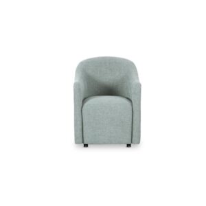 Drava Rolling Dining Chair Light Blue from Moe