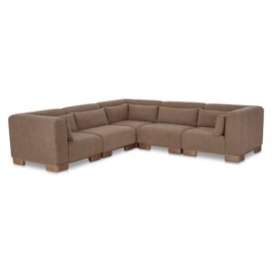 June Classic L Modular Sectional Dark Brown from Moe