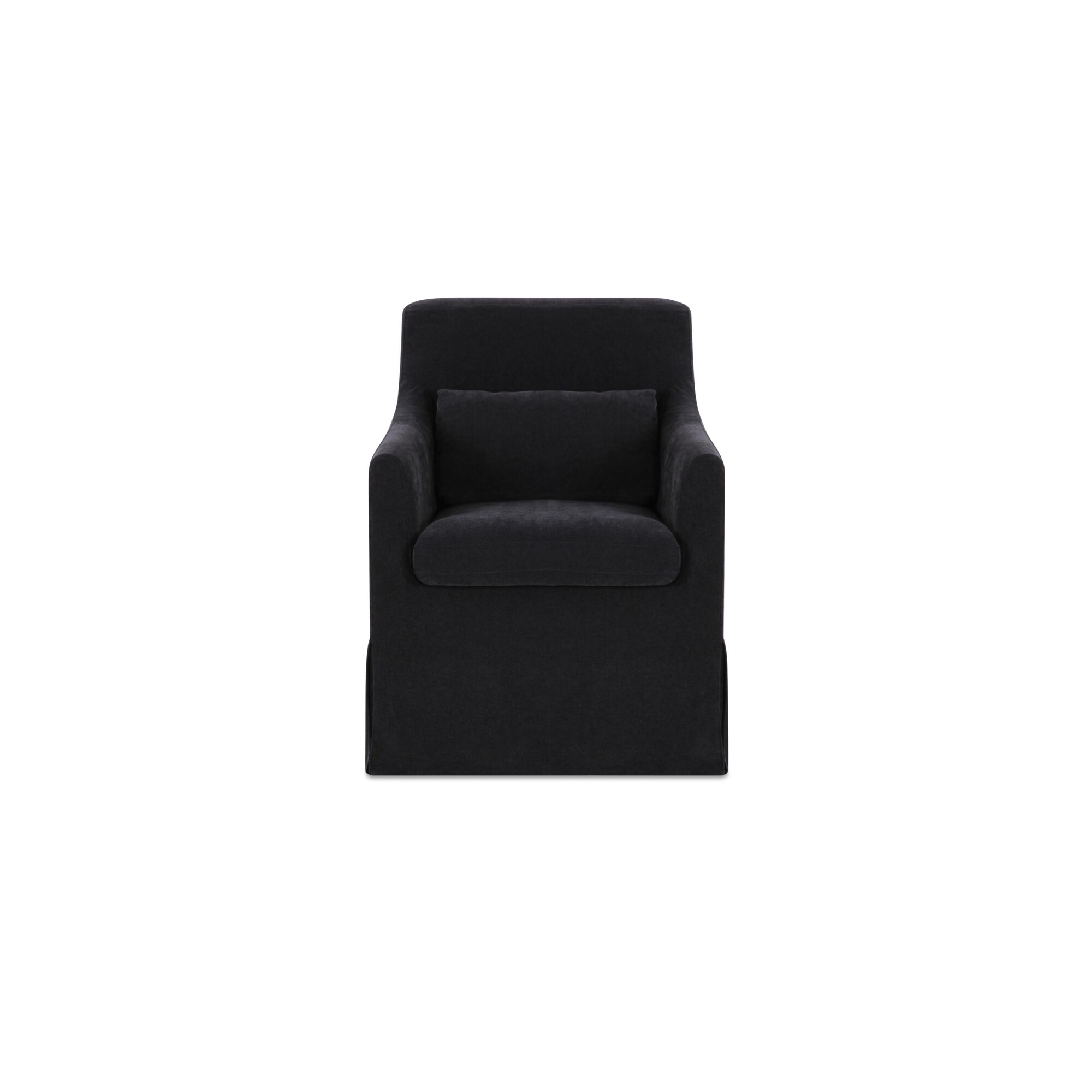 Lydia Slipcover Dining Chair Black