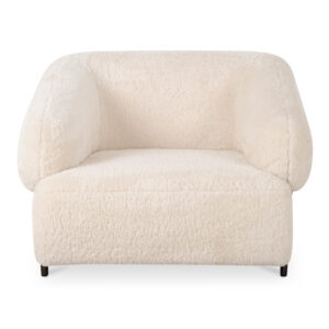 Devlin Lounge Chair Cream Faux Fur from Moe
