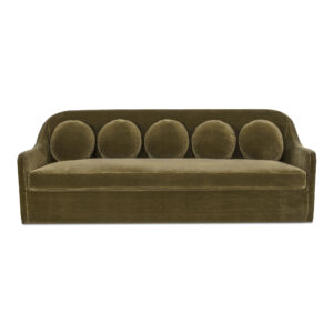 Rialto Sofa Dark Green Faux Mohair from Moe
