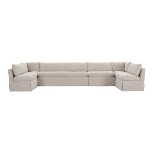 Fable Slipcover Dining Banquette U-Shape Beige 168 in. from Moe