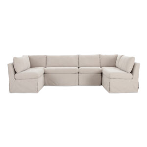 Fable Slipcover Dining Banquette U-Shape Beige 121 in. from Moe