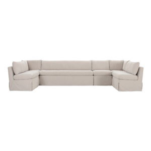Fable Slipcover Dining Banquette U-Shape Beige 154 in. from Moe