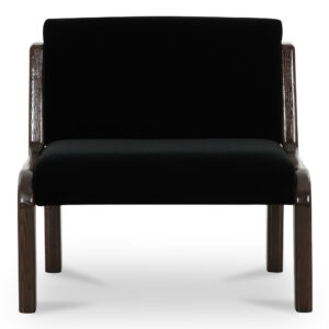 Edie Accent Chair Black Faux Mohair from Moe