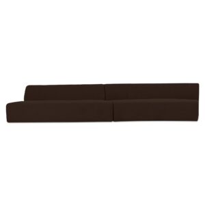 Naomi 2 Piece Wave Modular Sectional Dark Brown from Moe