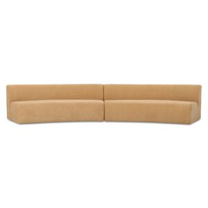 Naomi 2 Piece Concave Modular Sectional Golden Yellow from Moe